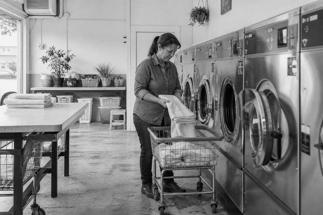 Representative owner-operated neighborhood laundromat